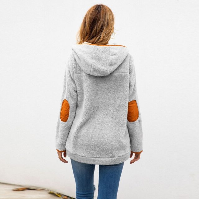 Lossky Women Hoodie Sweatshirt Teddy Pullovers  Female Autumn Pink leisure Warm Top Clothing 2019 Winter