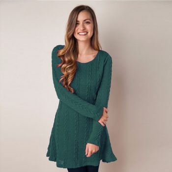 Women Causal Plus Size Short Sweater Dress Female Autumn Winter White Long Sleeve Loose Knitted Cotton Sweaters Dresses Vestidos
