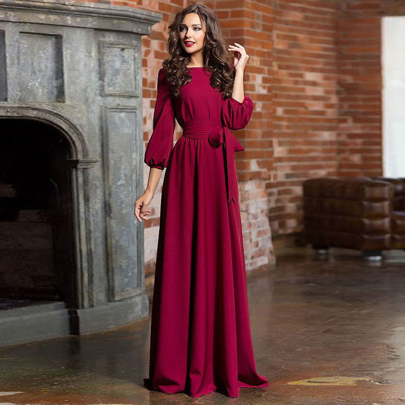 Women Dress Long Party Winter Autumn Casual Dresses