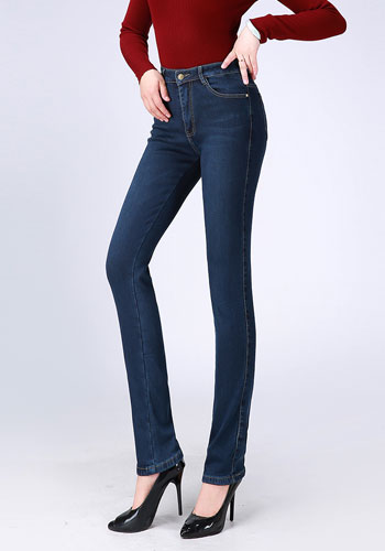 Velvet Warm Loose Plus Size Denim Straight Jeans