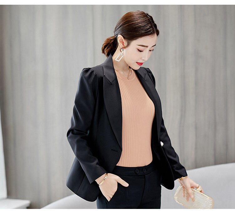 2019 Autumn women blazers female 2019 Ladies Solid Turn Down Collar Long Sleeve Coat Parka Outerwear veste femme longue CD