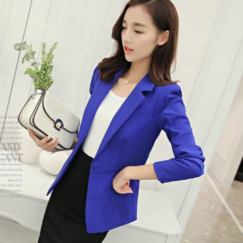 New Fashion Solid Color Office Ladies Plaid Blazer Long Sleeve Loose Houndstooth Suit Coat Jacket Women blazers Female Outerwear