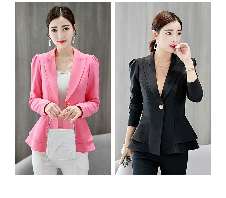 Women's Spring And Autumn New Suit Female 2019 Professional Office Lady Small Blazer Temperament Slim Jacket Single Button S-xxl