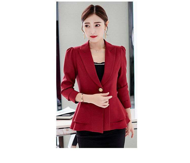 Women's Spring And Autumn New Suit Female 2019 Professional Office Lady Small Blazer Temperament Slim Jacket Single Button S-xxl