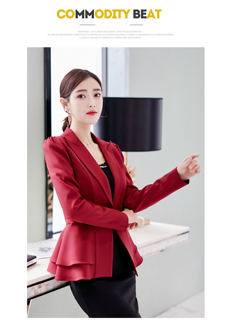 Women's Spring And Autumn New Suit Female 2019 Professional Office Lady Small Blazer Temperament Slim Jacket Single Button S-xxl