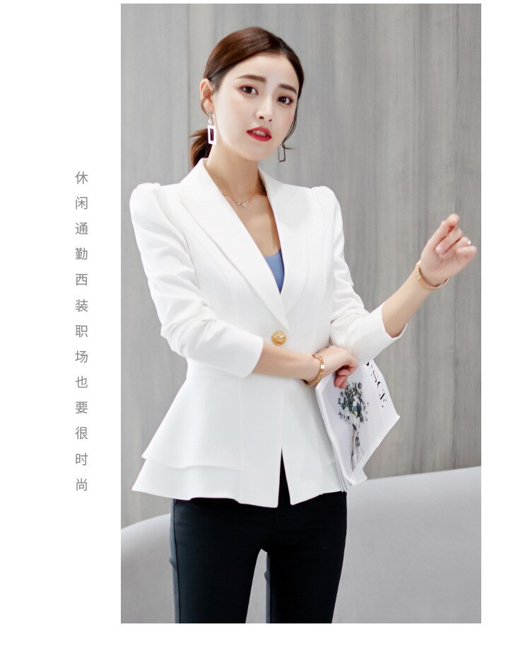 Women's Spring And Autumn New Suit Female 2019 Professional Office Lady Small Blazer Temperament Slim Jacket Single Button S-xxl