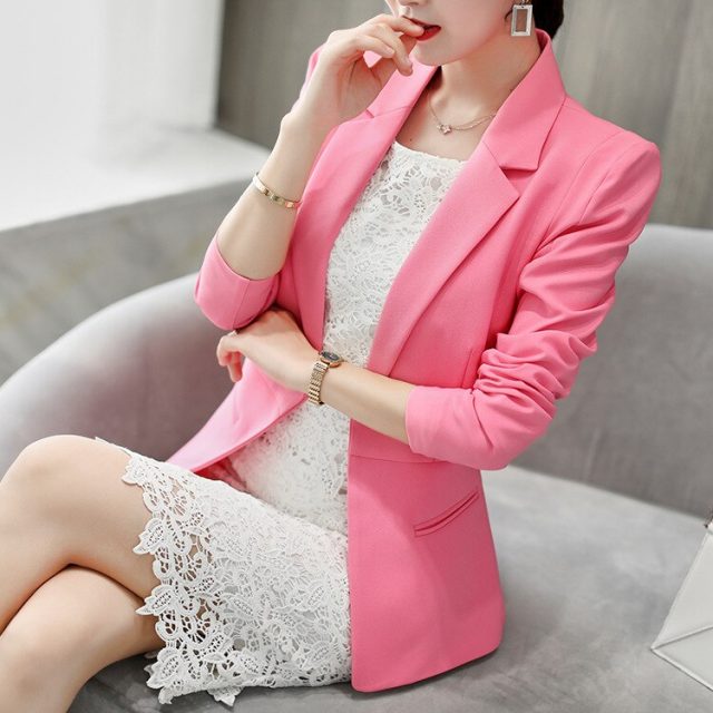 2019 Women Blazers And Jackets Spring Autumn Fashion Single Button Blazer Femenino Ladies Blazer Female Size coat S–2XL