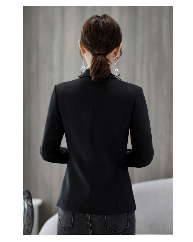 2019 spring and autumn professional small suit female Korean version solid color ladies Blazer temperament commuter women jacket