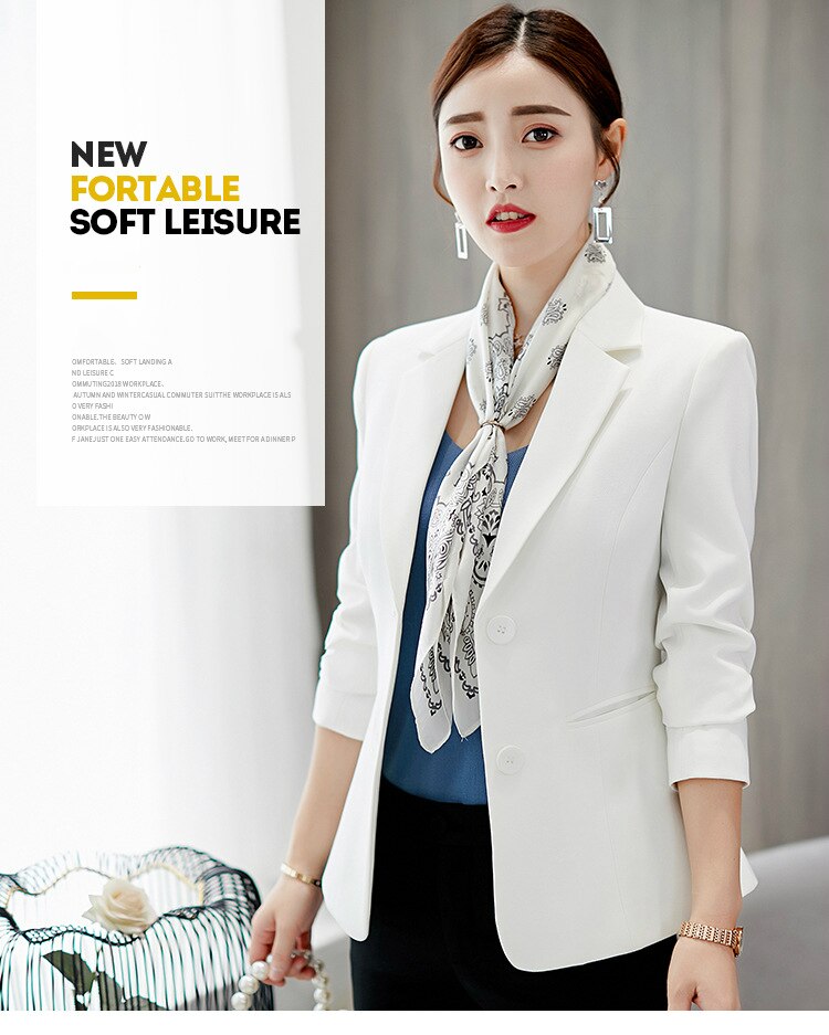 2019 spring and autumn professional small suit female Korean version solid color ladies Blazer temperament commuter women jacket