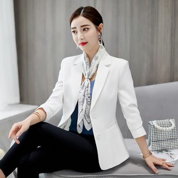 2019 spring and autumn professional small suit female Korean version solid color ladies Blazer temperament commuter women jacket