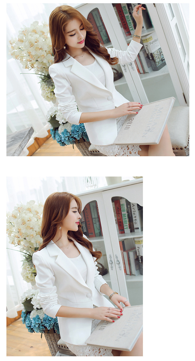 Samgpilee 2019 Spring And Autumn New Korean Version Single Button Female Slim Solid Office Lady Women Jacket Small Suit  S-xxl