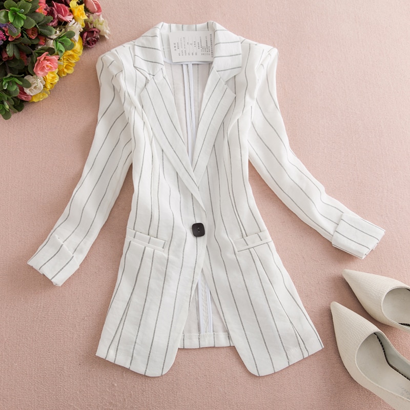 2019 Women's Blazer Pink Long Sleeve Blazers Solid One Button Slim Office Lady Jacket Female Tops Suit Blazer Femme Jackets