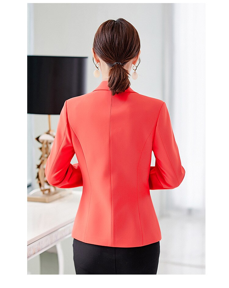 Autumn Women Blazer Brand Jacket Made Of Cotton Basic Jackets Candy Long Sleeve Slim Suit Blazer Female Small Suit X643RXBS