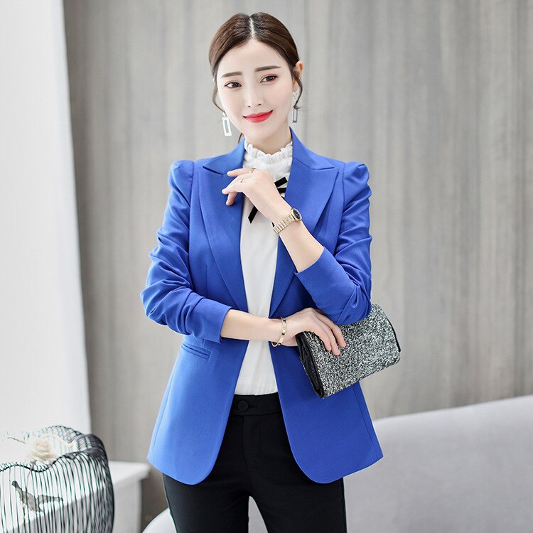 Autumn Women Blazer Brand Jacket Made Of Cotton Basic Jackets Candy Long Sleeve Slim Suit Blazer Female Small Suit X643RXBS