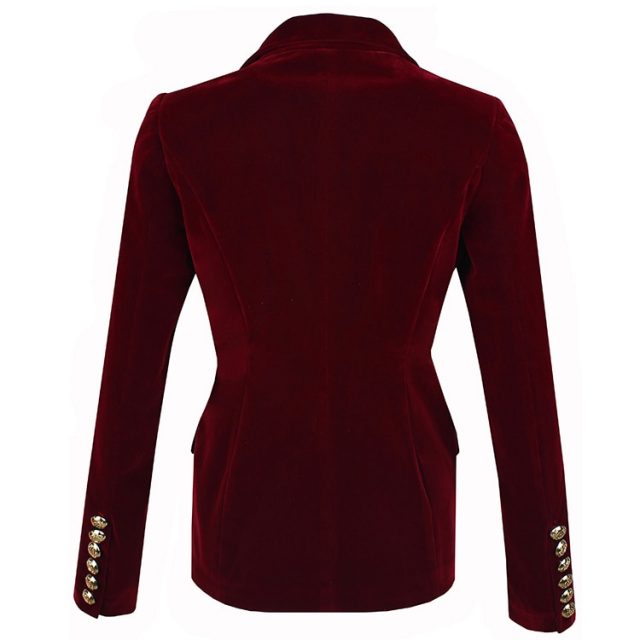 MUMUZI Fashion New Brand Autumn Women Slim Velvet Blazer Jacket Double Breasted Simple Lady Blazers High Grade OL Clothing