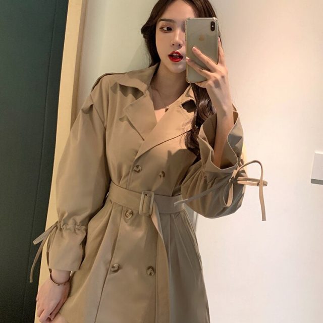 MUMUZI Women Long Overcoat Outwear Coat Loose Bow Sleeve Cardigans Long Sleeve Manteau Femme Hiver Elegant Blazers