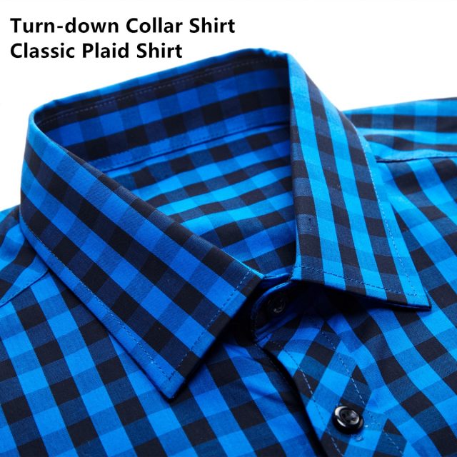 2019 New Men Casual Plaid Shirt High Quality 100% Cotton Long Sleeve Male Shirts Square Grid Social Business Casual Shirt