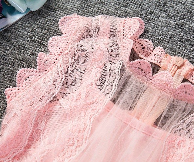Baby Girl Floral Lace Princess Tutu Dress Wedding Christening Gown Dress Girls Clothes For Kids Party Wear Meninas Vestidos 2 6Y