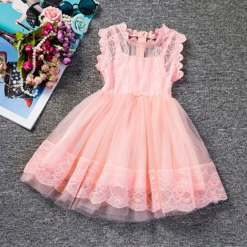 Baby Girl Floral Lace Princess Tutu Dress Wedding Christening Gown Dress Girls Clothes For Kids Party Wear Meninas Vestidos 2 6Y