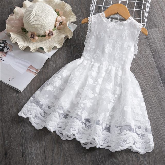 Girls Dress 2019 New Summer Brand Girls Clothes Lace And Ball Design Baby Girls Dress Party Dress For 3-8 Years Infant Dresses