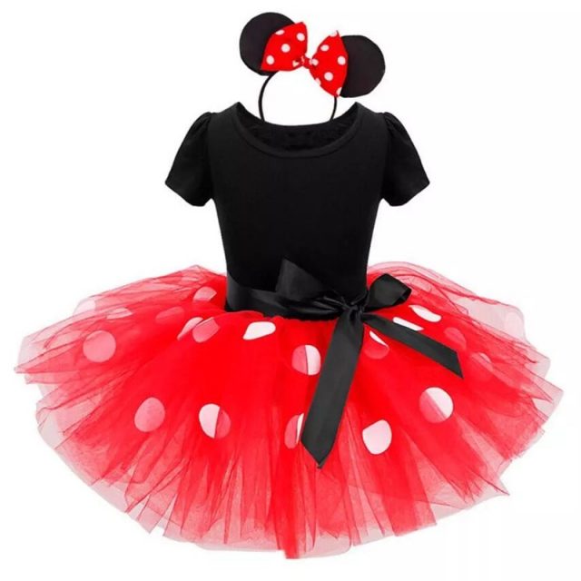 Fancy Kids Dresses for Girls Birthday Halloween Cosplay Cartoon Minnie Mouse Dress Up Kid Costume Baby Girls Kids 2 6T Wear