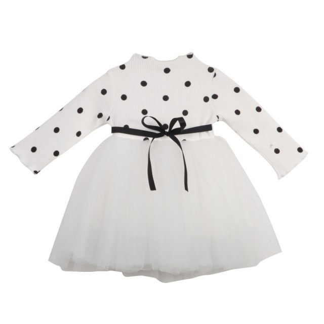 Baby Girl Kids Dresses For Girls Long Sleeve Polka Dot Children Autumn Winter Clothing Costume Casual Kids School Clothes