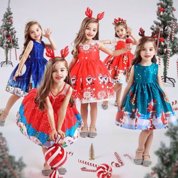 Baby Girl Clothes Kids Dresses for Girls Christmas Clothing Santa Claus Princess Dress New Year Party Children Cosplay Costume