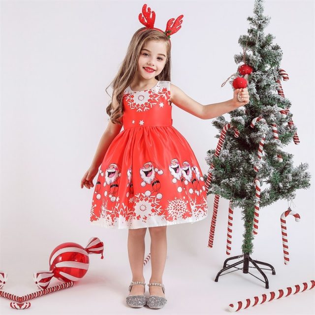 Baby Girl Clothes Kids Dresses for Girls Christmas Clothing Santa Claus Princess Dress New Year Party Children Cosplay Costume