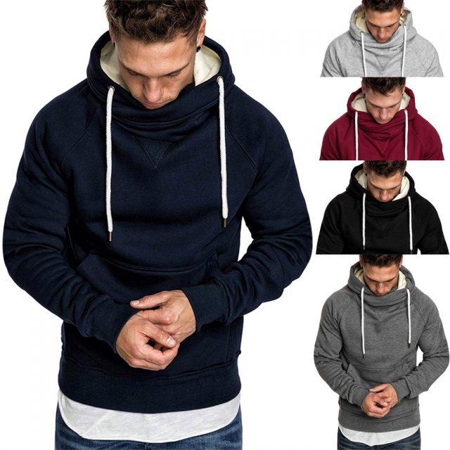 KANCOOLD Pocket Solid Hooded sweatshirt men 2019 Spring Black Hoodies Coat Men Casual Long Sleeve Sweatshirts Male Jackets top 7