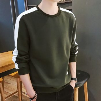 Men's Hoodies Long Sleeve Sweatshirt 2019 Winter Solid Color Army Green Sweatshirt  Streetwear Slim  Hoodies Men M-4XL Big Size