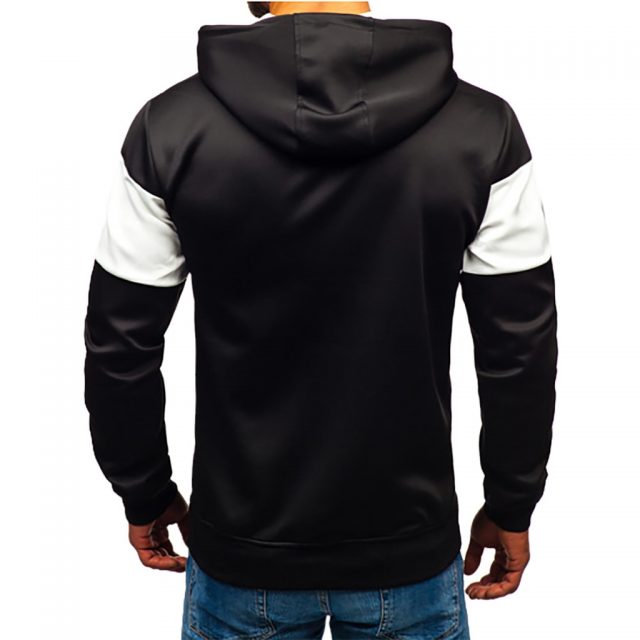 KANCOOLD Pocket Patchwork Hooded Cardigan for Men Slim Fit Hoodie Coat Men Casual Long Sleeve Sweatshirts Male Jackets 89