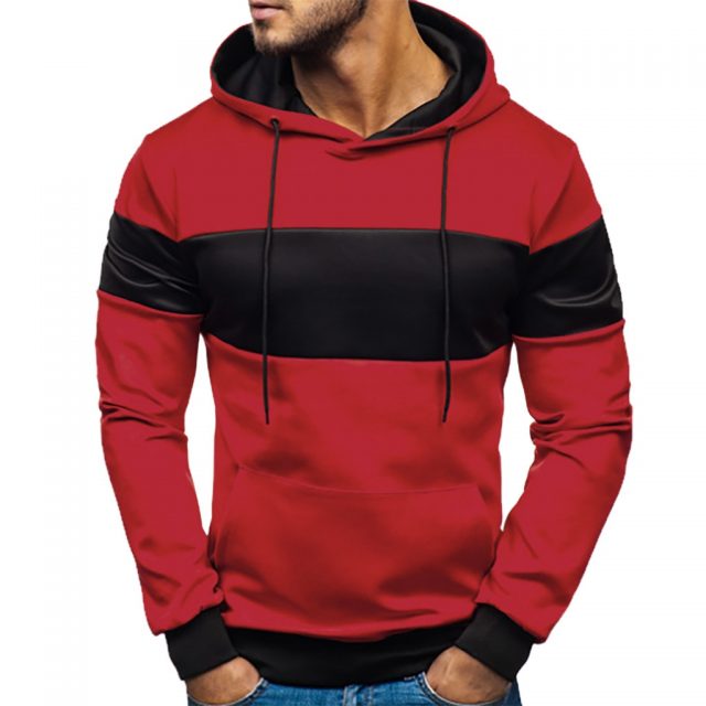 KANCOOLD Pocket Patchwork Hooded Cardigan for Men Slim Fit Hoodie Coat Men Casual Long Sleeve Sweatshirts Male Jackets 89