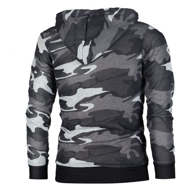 Camouflage Print Hoodies Men Hip Hop Drawstring Pullovers Moletom Streetwear Casual Sudadera Hombre Full Sleeve Hoody Sweatshirt