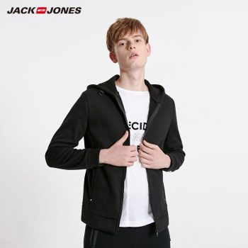 JackJones Men's Cardigan Fleeced Hooded Sweatshirt Jacket Men's Hoodies 2019 Brand New Fashion Menswear 218333524