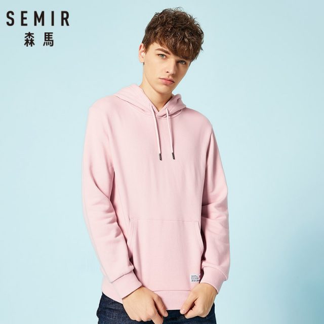 SEMIR Hoodies Men 2019 New Autumn Fashion Solid Hooded Sweatshirt for man Casual Warm Fleece Hoody Tracksuit Brand Clothing