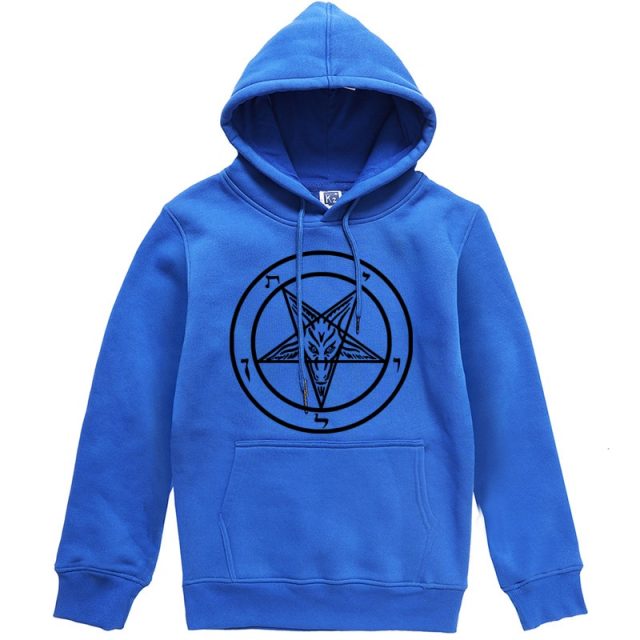Pentagram Gothic Occult Satan New Men’s Fashion Hoodies High Quality All-match Male Pullover Brand Clothing Harajuku Mens Tops