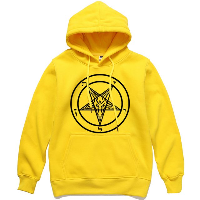 Pentagram Gothic Occult Satan New Men’s Fashion Hoodies High Quality All-match Male Pullover Brand Clothing Harajuku Mens Tops