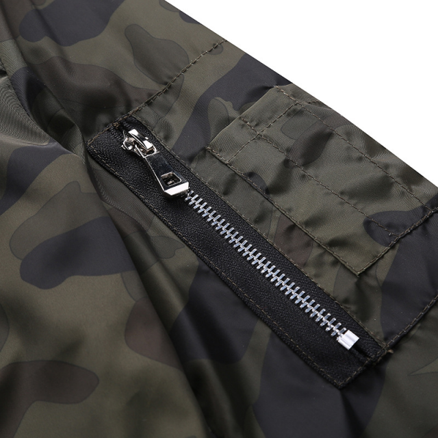 Quality Men’s Camouflage Zipper Jackets Male Coats Camo Bomber Jacket Mens Hip Brand Clothing Autumn Outwear Plus Size M-7XL