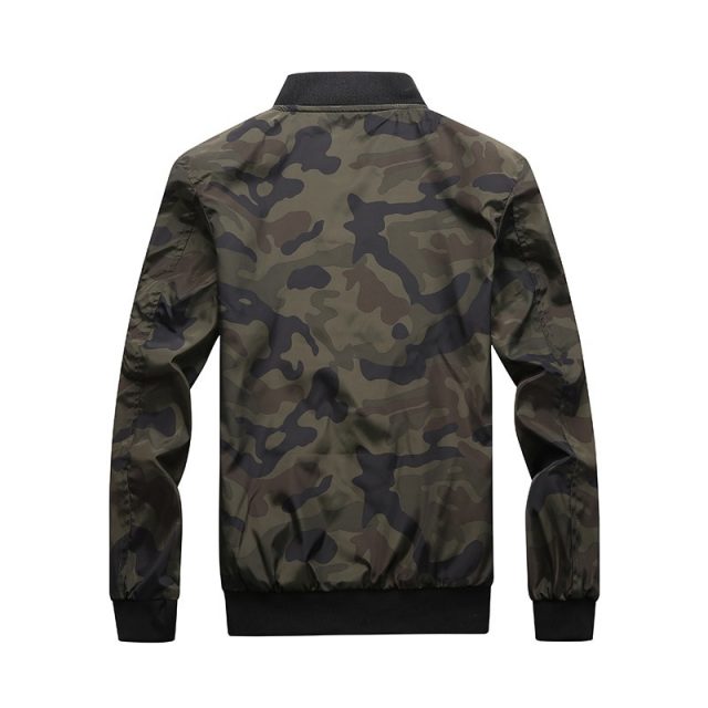 Quality Men’s Camouflage Zipper Jackets Male Coats Camo Bomber Jacket Mens Hip Brand Clothing Autumn Outwear Plus Size M-7XL