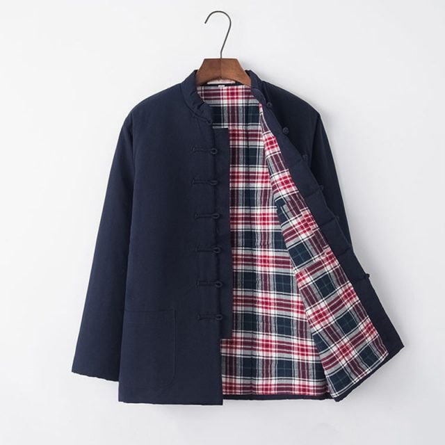 2019 Winter New Chinese Traditional Men’s Cotton Padded jacket Coat Brand Designer Kung Fu wadded jacket Thick And Warm