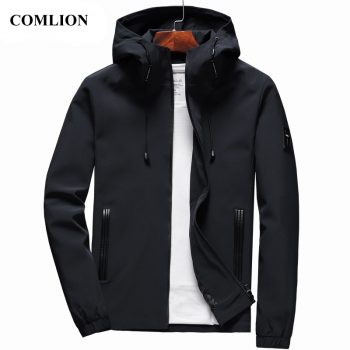 Jacket Men New Arrival Casual Solid Hooded Jackets Mens Fashion Zipper Outwear Slim Fit Spring Autumn Clothing High Quality C32