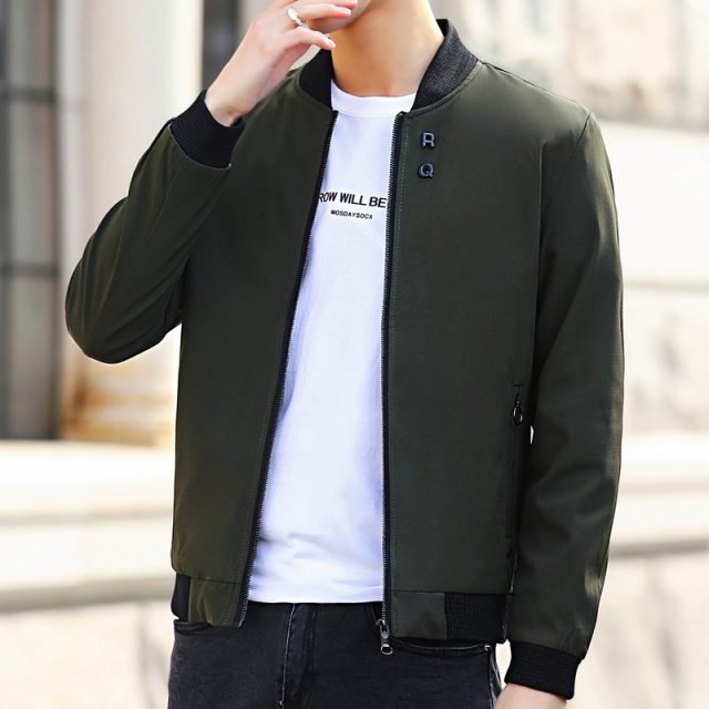 MANTLCONX Newest Solid Autumn Mens Bomber Jackets Male Casual Zipper Summer Jacket Men Spring Casual Outwear Men Thin Jacket