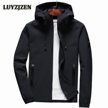 Jacket Men Zipper New Arrival Brand Casual Solid Hooded Jacket Fashion Men's Outwear Slim Fit Spring and Autumn High Quality K11