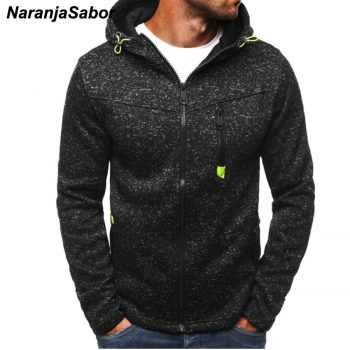 NaranjaSabor Spring Autumn Men's Hooded Jackets New Fashion Tracksuit Coats Male Zipper Sweatshirt Men Brand Clothing XXXL N443