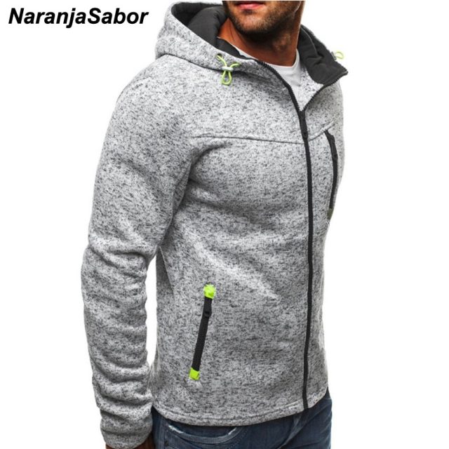 NaranjaSabor Spring Autumn Men’s Hooded Jackets New Fashion Tracksuit Coats Male Zipper Sweatshirt Men Brand Clothing XXXL N443