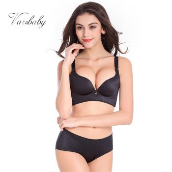 Varsbaby One Piece Seamless underwear wire free bra women gather bra sets