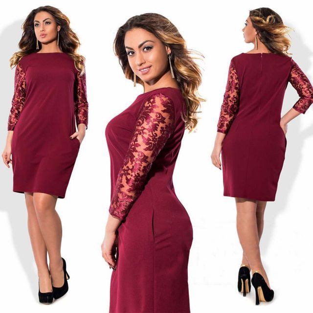 L-6XL 2018 Spring Summer Women Dress Sexy Party Dresses Bodycon Bandage Dress Big Size Black Lace Dress Plus Size Women Clothing