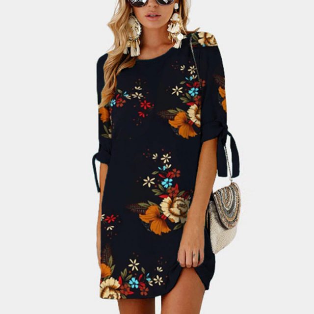 Women’s Loose Floral Printed Summer Dress