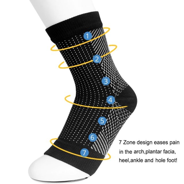 1 Pair Foot angel anti fatigue outerdoor men socks compression Breatheable foot sleeve Support Socks Men Brace Sock
