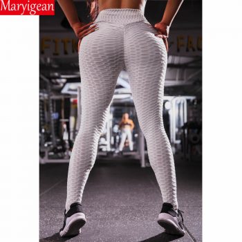 Maryigean Solid Legging Women Polyester Super Elastic High Waist Pant Workout Leggings Push Up Fitness Female Legging Sportswear